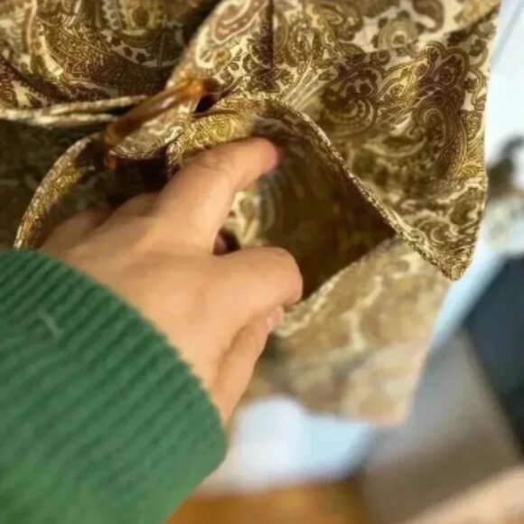 NWT House of Harlow 1960’s Romper Paisley Ivory Linen Blend Belted - Picture 3 of 3